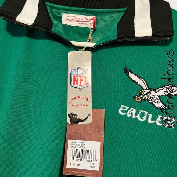Mitchell & Ness Philadelphia Eagles Retro Full-Zip Track Jacket X- Large - Picture 7 of 11